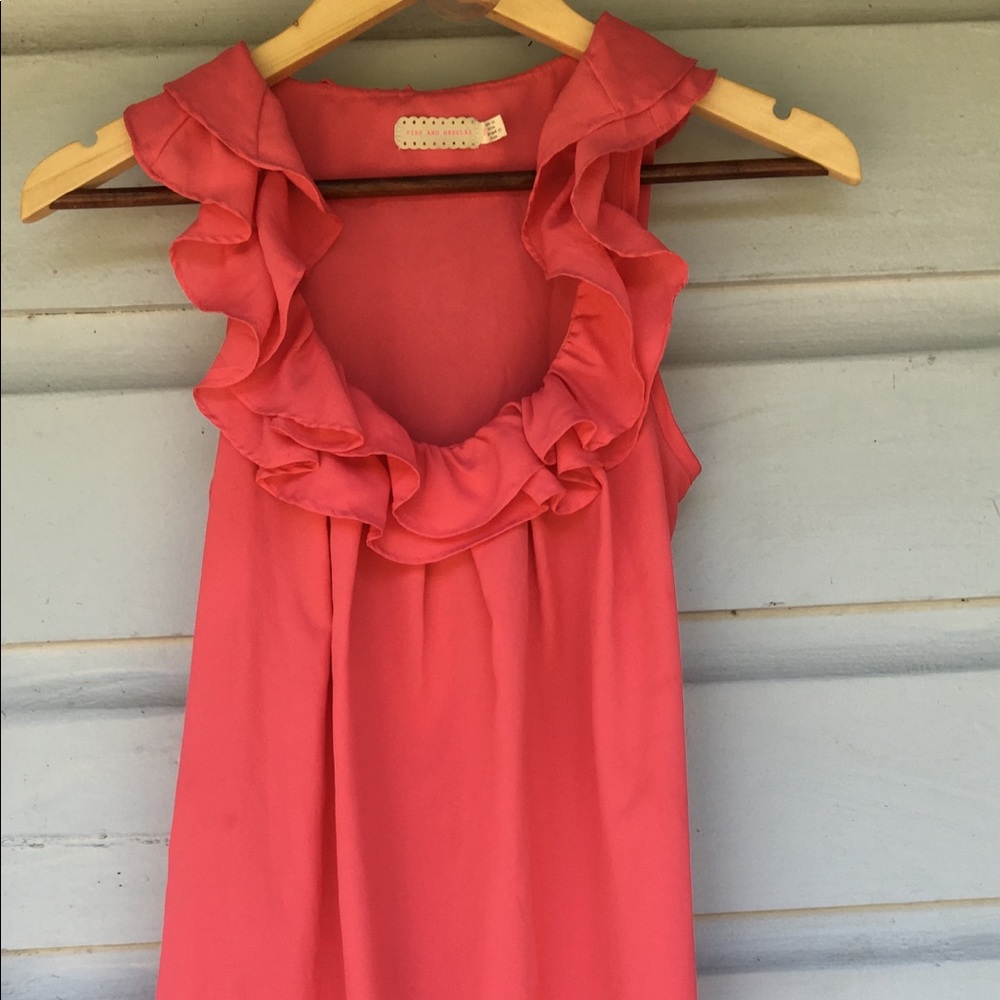 Anthropology Ruffle Shift Dress